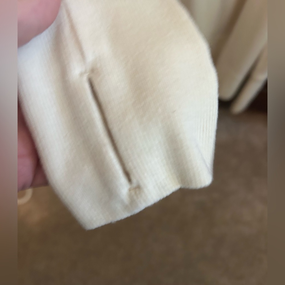 Athleta GORGEOUS Cream Coaster Luxe Sweatshirt with Thumb Holes, size LT - Picture 11 of 15